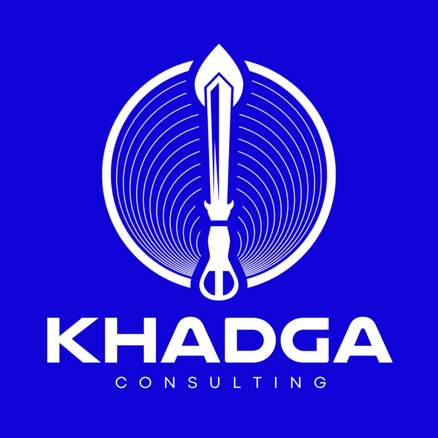 Khadga Consulting Logo and Mark, which is a sword, the sword of knowledge or Prajna Khadga